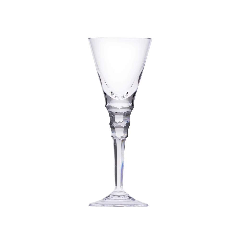 Verre à vin blanc 220ml en authentique cristal de bohême taillé main. Collection Sonnet de Moser, la plus prestigieuse & réputée cristallerie de Bohême.