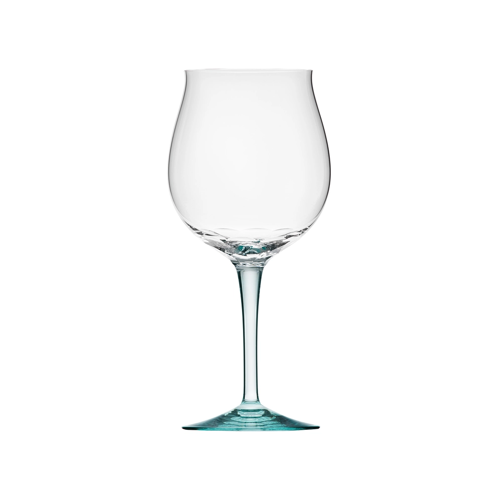 Verre à vin rouge 550ml, couleur béryl, en authentique cristal de bohême taillé main. Collection Bouquet de Moser, la plus prestigieuse & réputée cristallerie de Bohême.