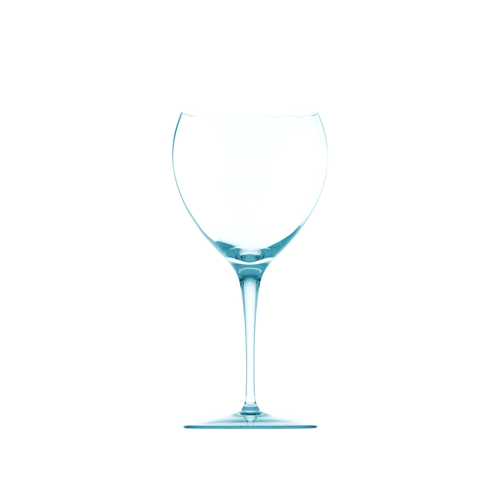 Verre à vin rouge 480ml, couleur béryl, en authentique cristal de bohême taillé main. Collection Optic de Moser, la plus prestigieuse & réputée cristallerie de Bohême.