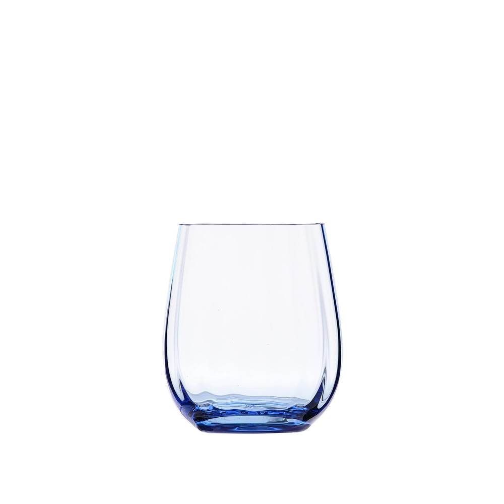 Verre à whisky bleu océan 360ml en authentique cristal de bohême, uni. Collection Optic de Moser, la plus prestigieuse & réputée cristallerie de Bohême.