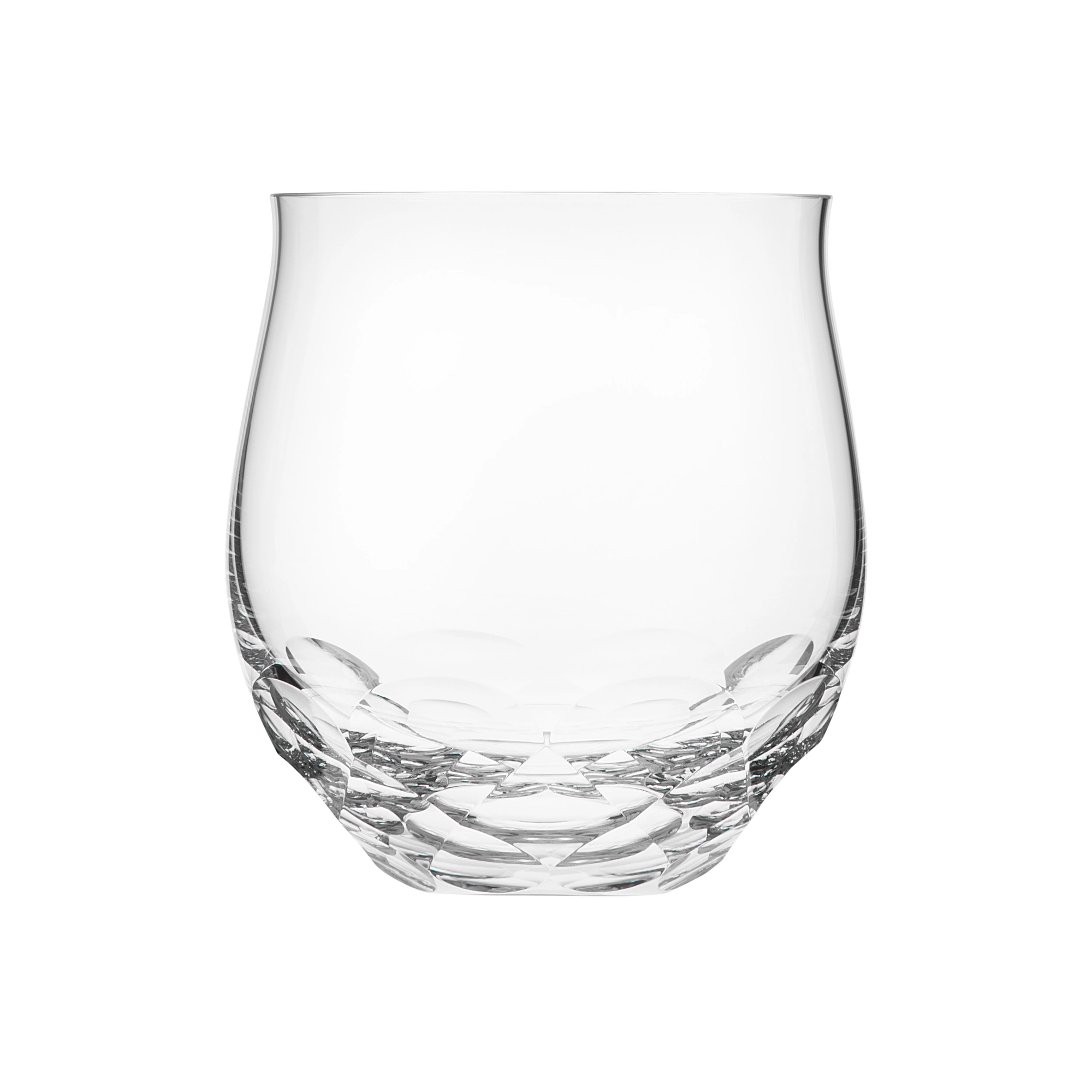 Verre à whisky "old fashionned" 300ml en authentique cristal de bohême taillé main. Collection Bouquet de Moser, la plus prestigieuse & réputée cristallerie de Bohême.
