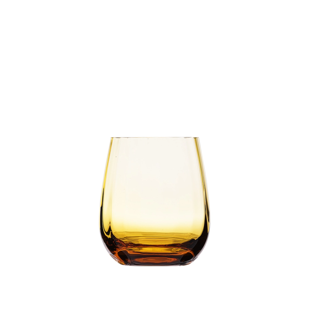 Verre à whisky topaz 360ml, en authentique cristal de bohême, uni. Collection Optic de Moser, la plus prestigieuse & réputée cristallerie de Bohême.