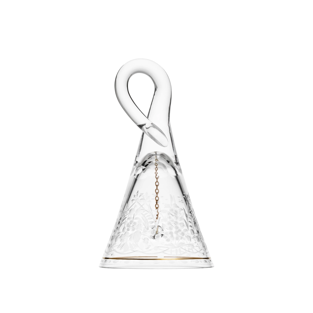 Cloche de décoration en authentique cristal de bohême taillé main. Collection Maharani de Moser, la plus prestigieuse & réputée cristallerie de Bohême.